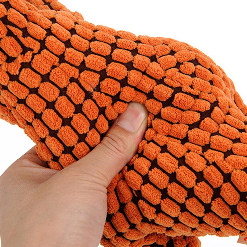 Giant Fleece Dinosaur Interactive Dog Toy With Squeakers - Perfect For