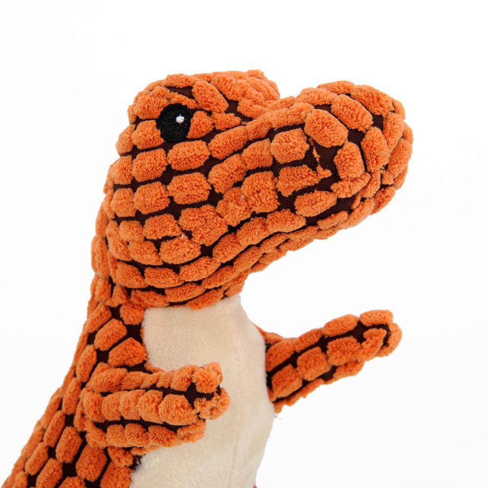 Giant Fleece Dinosaur Interactive Dog Toy With Squeakers - Perfect For